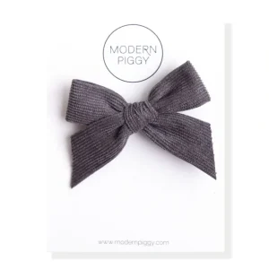 Hot Lead | Corduroy Ribbon Bow - CaringForTots - Professional Baby and Children's Products | Caring for Growth, Caring for Every Moment