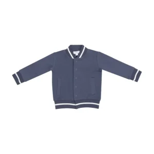 Shop Letterman Jacket - Footballs + French Terry - CaringForTots - Professional Baby and Children's Products | Caring for Growth, Caring for Every Moment