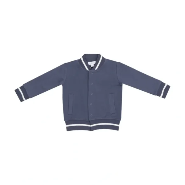 Shop Letterman Jacket - Footballs + French Terry - CaringForTots - Professional Baby and Children's Products | Caring for Growth, Caring for Every Moment