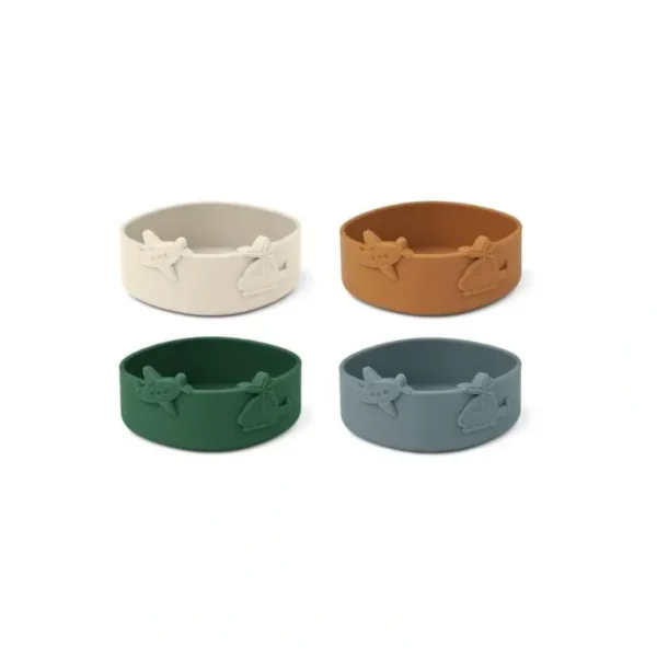 Flash Sale Liewood Emily Bowl - 4 Pack - Blue Fog Multi Mix - CaringForTots - Professional Baby and Children's Products | Caring for Growth, Caring for Every Moment