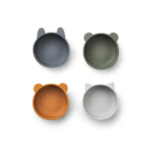 Store Liewood Iggy Silicone Bowls - Blue Mix - 4 Pack - CaringForTots - Professional Baby and Children's Products | Caring for Growth, Caring for Every Moment