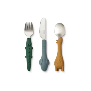 Cheap Liewood Tove Cutlery Set - Golden Caramel Mix - CaringForTots - Professional Baby and Children's Products | Caring for Growth, Caring for Every Moment