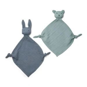 Cheap Liewood Yoko Mini Cuddle Cloths - Blue Mix - 2 Pack - CaringForTots - Professional Baby and Children's Products | Caring for Growth, Caring for Every Moment