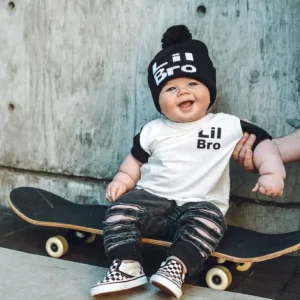 Online Lil Bro Pom Beanie - CaringForTots - Professional Baby and Children's Products | Caring for Growth, Caring for Every Moment