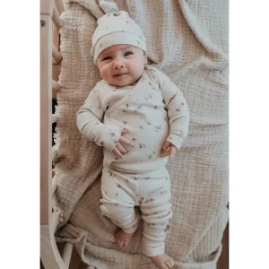 Outlet Lilac Flowers Hat, Wrap Top, Pant Set - Newborn - CaringForTots - Professional Baby and Children's Products | Caring for Growth, Caring for Every Moment
