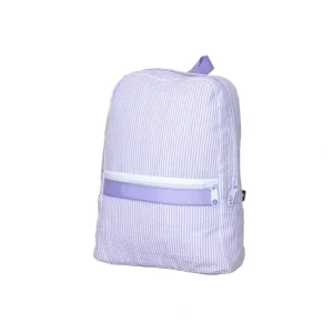 Clearance Lilac Seersucker Small Backpack - CaringForTots - Professional Baby and Children's Products | Caring for Growth, Caring for Every Moment