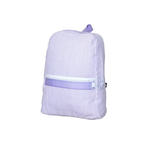 Clearance Lilac Seersucker Small Backpack - CaringForTots - Professional Baby and Children's Products | Caring for Growth, Caring for Every Moment