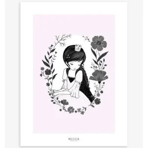 Fashion Little Princess - Children's Poster - Princess And Flowers - CaringForTots - Professional Baby and Children's Products | Caring for Growth, Caring for Every Moment