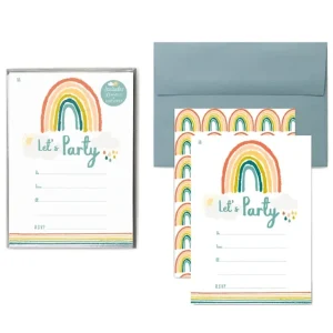 Cheap Little Rainbow Birthday Party Invitations - CaringForTots - Professional Baby and Children's Products | Caring for Growth, Caring for Every Moment