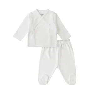 Shop Logo Kimono Set, Blue & White - CaringForTots - Professional Baby and Children's Products | Caring for Growth, Caring for Every Moment