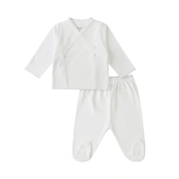 Shop Logo Kimono Set, Blue & White - CaringForTots - Professional Baby and Children's Products | Caring for Growth, Caring for Every Moment