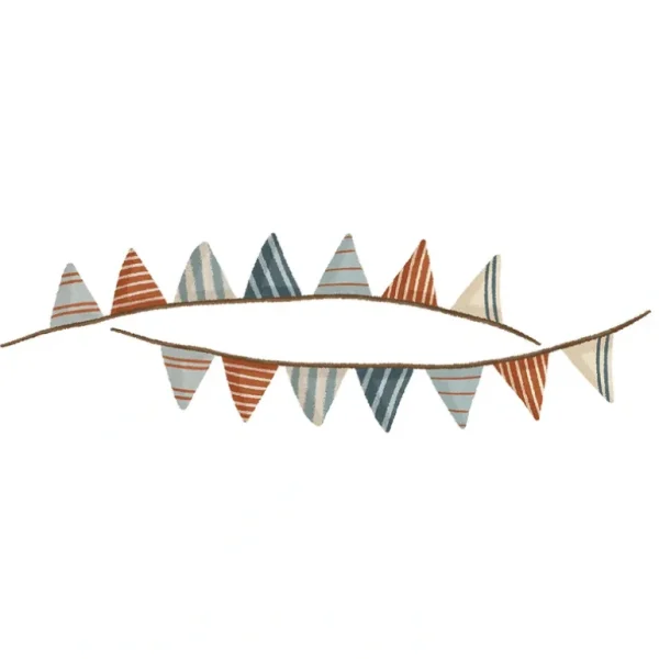 Clearance Lotan - Wall Decals Muraux - Pennant Garland - CaringForTots - Professional Baby and Children's Products | Caring for Growth, Caring for Every Moment