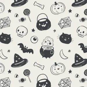 Store L/s Loungewear Set - Black And White Halloween - CaringForTots - Professional Baby and Children's Products | Caring for Growth, Caring for Every Moment