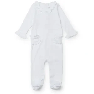 Best Sale Lucy Pima Cotton Romper For Girls - White - CaringForTots - Professional Baby and Children's Products | Caring for Growth, Caring for Every Moment