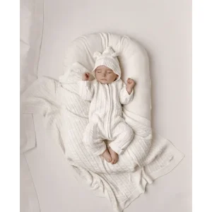 Outlet Luna + Luca Cable Knit Baby Blanket - White - CaringForTots - Professional Baby and Children's Products | Caring for Growth, Caring for Every Moment