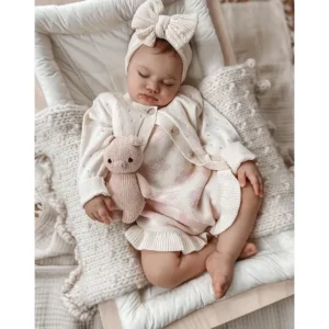 Sale Luna + Luca Pointelle Cardigan - Cream - CaringForTots - Professional Baby and Children's Products | Caring for Growth, Caring for Every Moment