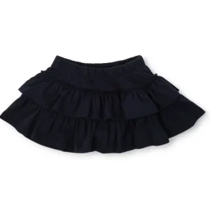 Outlet Maggie Girls' Tiered Pima Cotton Skirt - Navy - CaringForTots - Professional Baby and Children's Products | Caring for Growth, Caring for Every Moment