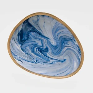 Store Marbleized Porcelain Ring Dish, Blue - CaringForTots - Professional Baby and Children's Products | Caring for Growth, Caring for Every Moment