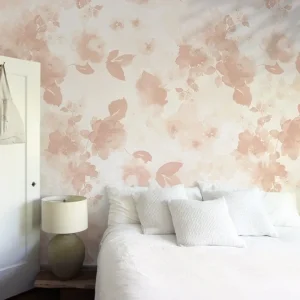 Clearance Marigold Mural In Blush - CaringForTots - Professional Baby and Children's Products | Caring for Growth, Caring for Every Moment