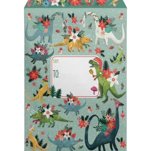 Hot Medium Christmas Printed Padded Mailing Envelopes, Festive Dinosaurs - CaringForTots - Professional Baby and Children's Products | Caring for Growth, Caring for Every Moment