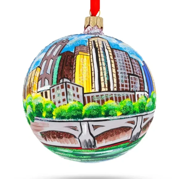 Outlet Melbourne, Australia Glass Ball Christmas Ornament 4 Inches - CaringForTots - Professional Baby and Children's Products | Caring for Growth, Caring for Every Moment
