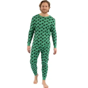 Flash Sale Mens Green Cotton Bunny Pajamas - CaringForTots - Professional Baby and Children's Products | Caring for Growth, Caring for Every Moment