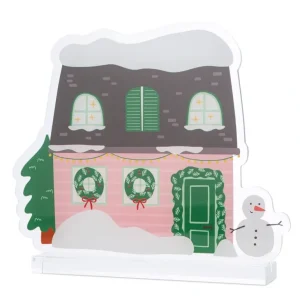 Store Merry & Bright Acrylic Christmas Village- Little Pink House - CaringForTots - Professional Baby and Children's Products | Caring for Growth, Caring for Every Moment