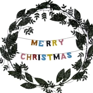 Clearance Merry Christmas Wreath, Green - CaringForTots - Professional Baby and Children's Products | Caring for Growth, Caring for Every Moment