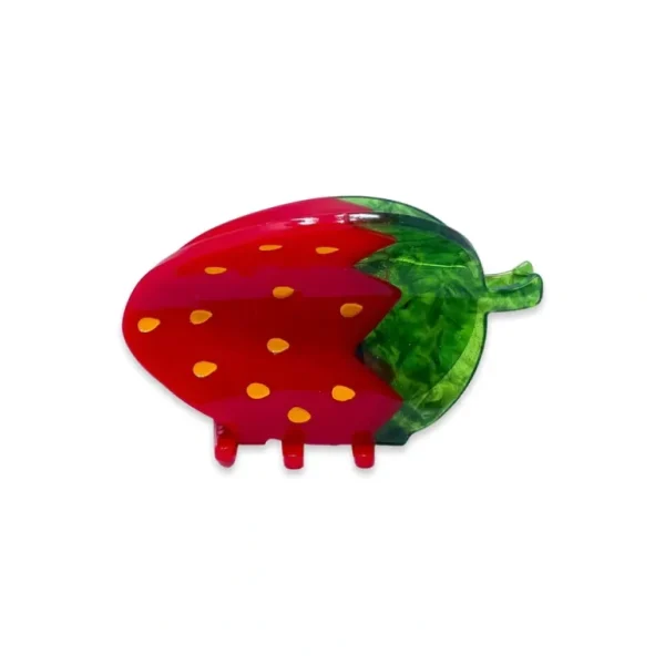 Shop Midi Red Strawberry Hair Claw Clip - CaringForTots - Professional Baby and Children's Products | Caring for Growth, Caring for Every Moment