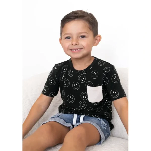 New Midnight Smiles Dream Pocket Tee - CaringForTots - Professional Baby and Children's Products | Caring for Growth, Caring for Every Moment