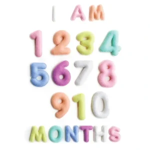 Store Milestone Felt Numbers In Pastel - CaringForTots - Professional Baby and Children's Products | Caring for Growth, Caring for Every Moment