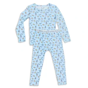 Best Sale Milk & Cookies Blue Bamboo Kids Pajamas - CaringForTots - Professional Baby and Children's Products | Caring for Growth, Caring for Every Moment