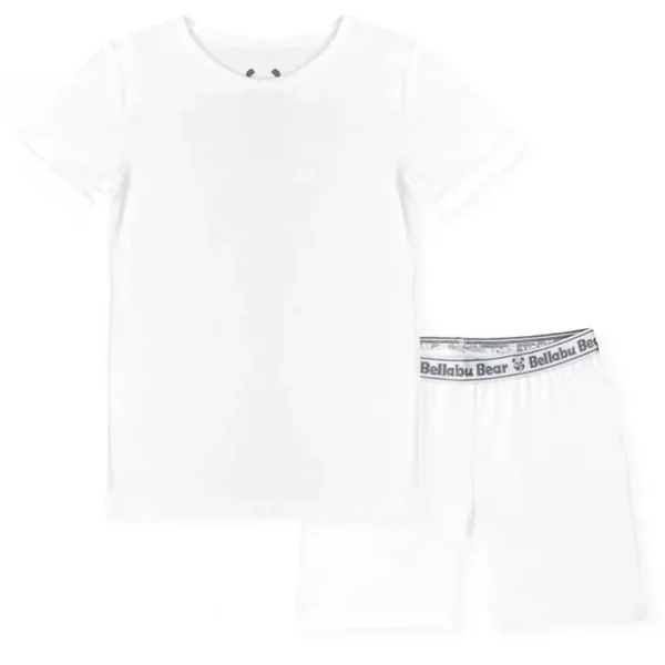 Best Milk White Bamboo Kids Pajama Short Set - CaringForTots - Professional Baby and Children's Products | Caring for Growth, Caring for Every Moment
