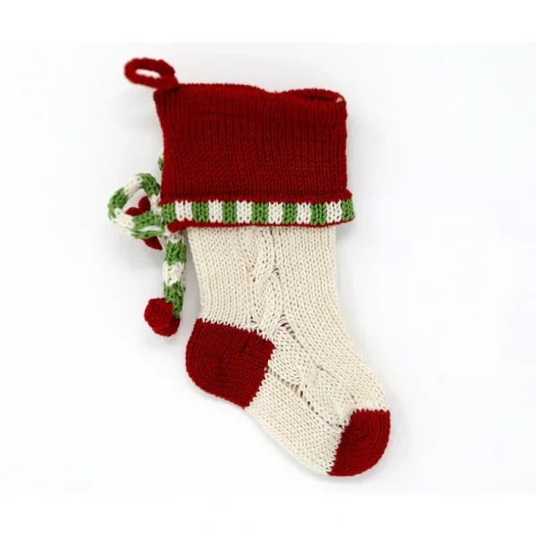 Fashion Mini Cable-knit Bow Stocking - CaringForTots - Professional Baby and Children's Products | Caring for Growth, Caring for Every Moment