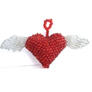 Sale Mini Heart With Wings Ornament, Red - CaringForTots - Professional Baby and Children's Products | Caring for Growth, Caring for Every Moment