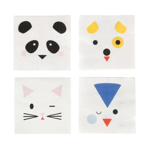 Outlet Mini Party Animal Small Napkins - CaringForTots - Professional Baby and Children's Products | Caring for Growth, Caring for Every Moment