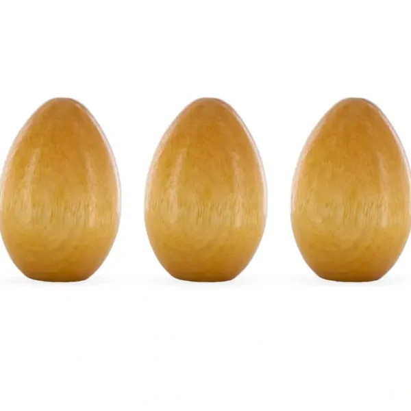 Shop All | 3 Miniature Lacquered Varnished Wooden Eggs 2 Inches - CaringForTots - Professional Baby and Children's Products | Caring for Growth, Caring for Every Moment