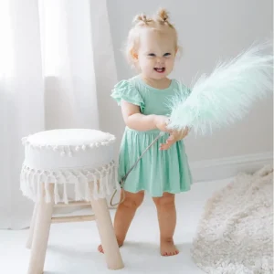 Discount Mint Rib Dream Cap Sleeve Bodysuit Dress - CaringForTots - Professional Baby and Children's Products | Caring for Growth, Caring for Every Moment