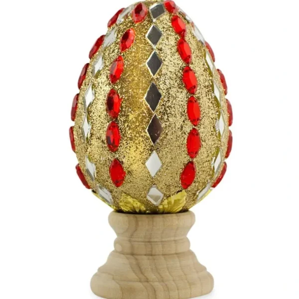 Fashion Mirrors And Jewels Wooden Easter Egg - CaringForTots - Professional Baby and Children's Products | Caring for Growth, Caring for Every Moment