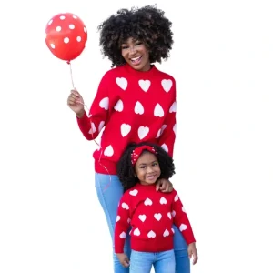 Fashion Mommy And Me All Of My Heart Sweater - CaringForTots - Professional Baby and Children's Products | Caring for Growth, Caring for Every Moment