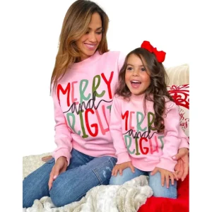 Best Sale Mommy And Me Merry And Bright Pullover Sweater - CaringForTots - Professional Baby and Children's Products | Caring for Growth, Caring for Every Moment