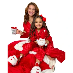 Best Mommy And Me Red Checkered Christmas Pajamas - CaringForTots - Professional Baby and Children's Products | Caring for Growth, Caring for Every Moment