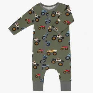 Hot Monster Truck Romper - CaringForTots - Professional Baby and Children's Products | Caring for Growth, Caring for Every Moment