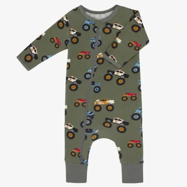 Hot Monster Truck Romper - CaringForTots - Professional Baby and Children's Products | Caring for Growth, Caring for Every Moment