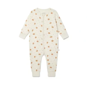 Flash Sale MORI Gingerbread Print Clever Zip Sleepsuit - Gingerbread Print - CaringForTots - Professional Baby and Children's Products | Caring for Growth, Caring for Every Moment