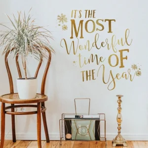 Fashion Most Wonderful Time Of The Year With Snowflakes Wall Decal - CaringForTots - Professional Baby and Children's Products | Caring for Growth, Caring for Every Moment