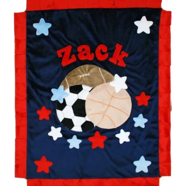 Hot Multi Sport Boogie Baby Crib Blanket with Trim - CaringForTots - Professional Baby and Children's Products | Caring for Growth, Caring for Every Moment