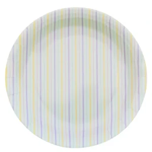 Clearance Multicolor Fine Stripes Plates (set Of 8) - CaringForTots - Professional Baby and Children's Products | Caring for Growth, Caring for Every Moment