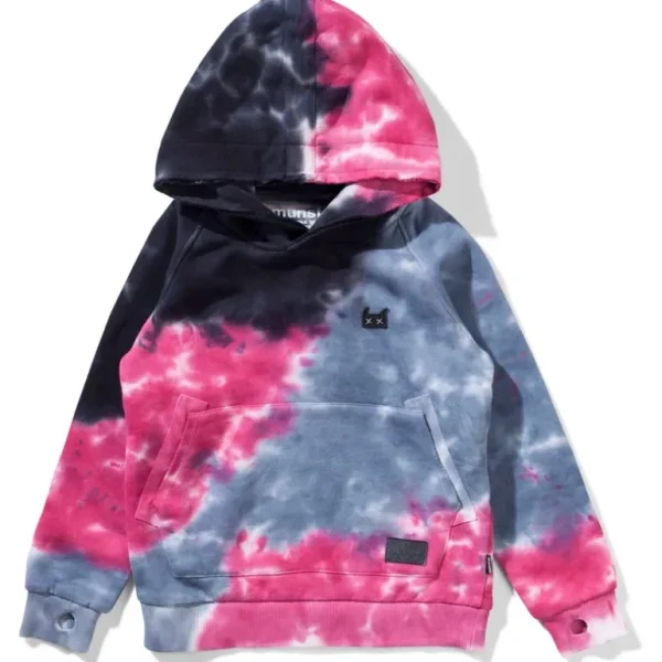 Cheap Munster Kids Scoop Hoody-Blue/Pink Dye - CaringForTots - Professional Baby and Children's Products | Caring for Growth, Caring for Every Moment