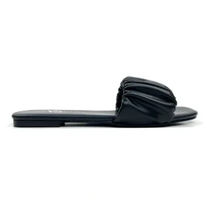 New Naomi Ruched Sandal In Black - CaringForTots - Professional Baby and Children's Products | Caring for Growth, Caring for Every Moment